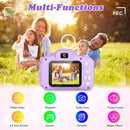 Kids Camera, HD Digital Video Camera, Childrens Toys for 3 4 5 6 7 8 9 Year Old Boys/Girls, Selfie Camera for Kids, Christmas Birthday Gifts with 32GB SD Card (Purple) by TinyTreasures Baby Boutique
