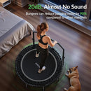 BCAN 40"/48" Mini Rebounder Trampoline for Adults with Bar, 450/550LBS Fitness Trampoline with Bungees, Adjustable Handle, Stable & Quiet, Indoor Outdoor, Whole-Body Workout & Relaxation at Home by TinyTreasures Baby Boutique