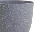 12/10/9 inch Large Plant Pots, 3 Pack Modern Decorative Plastic Planters with Drainage Holes and Saucer for House Garden Plants, Flower Pots for Indoor Outdoor Plants, Speckled Grey by GreenHaven Gardens