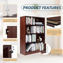 Bookshelf, Open Modern Bookshelf, 4 Shelf Bookcase with Freestanding Display Storage, Wooden Book Shelf for Bedroom, Living Room, Dinning Room, Office, 48 Inch, Brown by CozyNest Decor