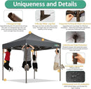 COBIZI 10x10 Pop Up Canopy Tent Heavy Duty with 4 Sidewall, Commercial Outdoor Easy Pop Up Gazebo for Party Wedding All Weather Waterproof UV 50+ with Carry Bag(Leg Upgraded),Gray by GreenHaven Gardens