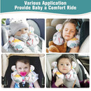 vocheer Baby Travel Pillow(Upgraded), Head and Neck Support Pillow for Pushchair, Car Seat,Stroller, Bouncer, Cotton(Rabbit) by TinyTreasures Baby Boutique