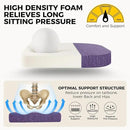 downluxe Indoor Chair Cushions for Dining Chairs, Soft and Comfortable Textured Foam Kitchen Chair Pads with Ties and Non-Slip Backing, 16" x 16" x 2", Purple, 4 Pack by CozyNest Decor