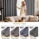 H.VERSAILTEX Blackout Grey Curtains for Bedroom/Living Room, 52" Wide x 63" Long Each Panel,Grommet Top (Set of 2 Panels) by CozyNest Decor