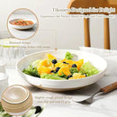 Pasta Bowls 32 OZ,Ceramic Salad Serving Bowls Set of 2,Large 8.7 inch Shallow Bowls Plates for Fruit,Noodle,Dinner,Soup Bowls for Christmas Gift,Dishwasher & Microwave Safe,White by CozyNest Decor