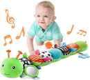 LIGHTDESIRE Baby Toys Musical Caterpillar,Infant Toys Stuffed Animals with Ruler Design,Mirror,Pull String&Ring Bell,Baby Teething Toys for Tummy Time Toys Newborn Gift 3 6 12 Months(Green,Leafy Limb) by TinyTreasures Baby Boutique