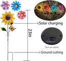4 Pack Outdoor Solar Lights,Outdoor Waterproof Metal Art Stick Flowers,Garden Decor for Women Mom Grandma Halloween Hanging Metal Stakes Lights for Garden,Lawn,Patio by GreenHaven Gardens