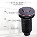 Garbage Disposal SinkTop Air Switch Kit with Long Button,Brass Made Cover,Oil Rubbed Bronze by CozyNest Decor