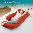 Sasttie Pregnancy Pillows for Sleeping, U Shaped Cooling Full Body Pillow with Removable Cover, Pregnant Women Must Haves, Maternity Essential, Orange by TinyTreasures Baby Boutique