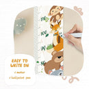 Personalized Name Growth Chart Wall Decor for Kids – Canvas Removable Height Chart Measuring Ruler 59" x 7.9" (Zoo） by TinyTreasures Baby Boutique
