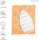 Encasa XO Ironing Mat/Pad (Large 48"x28") with 3mm Padding & Silicone Iron Rest for Steam Pressing on Tabletop or Bed - Heat Resistant, Portable, Quilting & Travel Blanket - Peach Tiles by CozyNest Decor