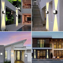 LANFU Indoor Cube Wall Light 10W COB 3000K Modern Up/Down Wall Sconce for Bedroom Living Room Staircase Lighting Fixture,1200 Lumen, Outside Wall Lights for House IP65 Waterproof Porch Lights by GreenHaven Gardens