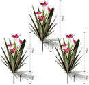 Homight Metal Agave Plant Outdoor Decoration Outdoor Garden Decoration Lily Mexican Yard Art Plant Garden Agave Lily Decorative Garden Gift… (3 Big Red Lilies) by GreenHaven Gardens