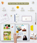 popotop Photo Album Self Adhesive with Picture Display Window,40 Pages DIY Scrapbooking Supplies Kit for 4x6 10x12 Picture,Linen Cover Memory Book for Baby Wedding, with Scraper and Metallic Pen by TinyTreasures Baby Boutique