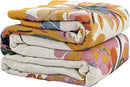 Boho Large Throw Blanket for Bed Couch 60" x 80 "100% Cotton Gauze Fall Blankets Home Decor Soft Lightweight for Sofa Quilt with Floral Butterfly by CozyNest Decor