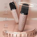 Mini Karaoke Machine, Portable Bluetooth Karaoke Speaker with 2 Wireless Microphones and Party Lights for Kids and Adults, Birthday Gifts for Girls Boys Family Home Party (Rose Gold) by TinyTreasures Baby Boutique