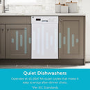Kenmore 18" Built-in Stainless Steel Tub Dishwasher EasyFlex 3rd, SmartWash, UltraWash Plus, TurboDry, MoreSpace Adjustable Rack, Energy Star Certified, White by TinyTreasures Baby Boutique