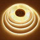 24V COB LED Strip Light Warm White 3000K 5M/16.4ft 2400LEDs Waterproof IP65 Uniform Glow CRI 93+ Flexible LED Tape Lights for DIY Cabinet Bedroom Kitchen Home Decor(No Power Supply) by GreenHaven Gardens