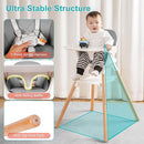 Baby High Chair, 6 in 1 Wooden Convertible High Chairs for Babies and Toddlers, Booster Seat with Double Tray & Reversible Footrest Baby Highchair, 5-Point Harness Baby Feeding Chair, Grey by TinyTreasures Baby Boutique