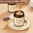 Auelife Fall Candle, Creamy Vanilla Scented Candle for Home - Fall Soy Wax Candles - Autumn Aromatheraphy Candles Gifts Set for Women & Men, Holiday, Thanksgiving Decor, 7oz by CozyNest Decor