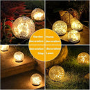 TOMEX Solar Garden Lights, Cracked Glass Ball Waterproof Warm White LED for Outdoor Decor Decorations Pathway Patio Yard Lawn, 1Pack (4.7") by GreenHaven Gardens