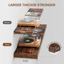 Heimlove 48W x 12D Long Floating Shelf, 12 Inch Deep Floating Shelves for Wall Set of 2, Wood Shelves for Bedroom Living Room Bathroom Kitchen Home Office, Rustic Brown by CozyNest Decor