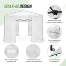 EAGLE PEAK 10x10 Portable Walk-in Greenhouse, Pop-up Indoor Outdoor Garden Green House, Zippered Doors and Windows, PE Cover, White by GreenHaven Gardens