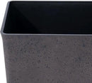 LA JOLIE MUSE 26 inch Tall Planters for Outdoor Plants,Set of 2 Tapered Planters with Trays,Iron Plastic Rectangular Tall Planters for Front Door, Patio and Deck, 26'' Iron With Tray by GreenHaven Gardens