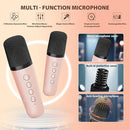Mini Karaoke Machine for Kids Adults, Portable Bluetooth Speaker with 2 Wireless Microphones, Microphone and Speaker Set with Disco Light for Home Party Christmas Birthday Gift for Girls Boys by TinyTreasures Baby Boutique