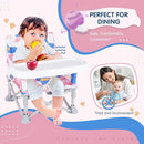 Portable Baby Booster Seat with Tray, Toddler Booster seat for Dining, Camping, Travel, Baby Beach Chair 6 Months to 3 Years Old Indoor Outdoor Use CH2408 by TinyTreasures Baby Boutique