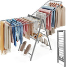 APEXCHASER Clothes Drying Rack Foldable, Metal Laundry Drying Rack Collapsible, Portable Compact Clothes Rack for Sweater Baby Clothes Towel Indoor & Outdoor, Height Adjustable Clothes Airer, Grey by TinyTreasures Baby Boutique