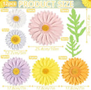 3D Paper Flowers Decorations for Wall, Large Daisy Paper Flowers for Bulletin Board, Wedding, Baby Shower, Tea Party, Classroom, Bedroom Decor by CozyNest Decor
