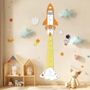 Personalized Name Height Chart for Kids, Cute Rocket Wooden Growth Chart for Kids, Wall Height Chart for Children, Cute Wall Ruler for Kids, Track Height Measurement, Easy to Install by CozyNest Decor