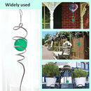 Wind Spinner Tail Gazing Ball Spiral Decorative Wind Spinner Sun Catcher 11inch Tail and 2 inch Glass Orb. Indoor Outdoor Garden Decoration Wind Sculptures-13 inch Height (Green) by CozyNest Decor