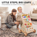 Tiny Land Wooden Baby Walker, Adjustable Speed Baby Push Walker for Boys and Girls, Montessori Activity Center Push Toy for Kids Development (Rainbow) by TinyTreasures Baby Boutique