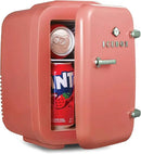 IBMF4BLS Fridge for Bedroom, Skincare, Portable Cooler & Warmer for Makeup, for Office & Home Refrigerator, Mini (4 L / 6-Can), Blush Red by CozyNest Decor