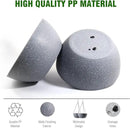 10 inch Hanging Planters for Outdoor Indoor Plants with Drainage Holes and Chain, 2 Pack Round Hanging Flower Plant Pots for Garden Home Porch Decor, Speckled Grey by CozyNest Decor