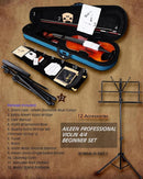 Aileen Solid Wood Violin 4/4 Full Size for Adults and Kids Age 12+, Fiddle Set for Beginners Student, Professional Violin Starter Kit with 12 Accessories (Selected European Solid Spruce and Maple) by TinyTreasures Baby Boutique
