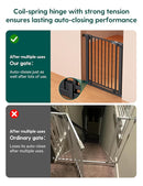 Babelio 29-43" Magnetic Baby Gate for Stairs,Doorways House,Kitchen,30" Tall Pet Barrier with Baffles,Pressure Mounted & Dual-Lock Design Safety for Kids Toddler,Auto-Close/Hold-Open,Black by TinyTreasures Baby Boutique