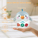 Infant Toys 0-3-6-12 Months Shower Gifts, Plush Cute Stuffed Animal Penguin Musical Baby Tummy Toys with Light & Sounds, Roly-Poly Easter Birthday Gift for Newborn Boys & Girls by TinyTreasures Baby Boutique