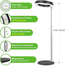 LORDEM Grow Light, LED Plant Light for Indoor Plants Growing, Full Spectrum Desk Growth Lamp with Automatic Timer for 4H/8H/12H, 4 Dimmable Levels, Height Adjustable 9.8"-30.6", 2 Packs of Black by GreenHaven Gardens