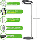 LORDEM Grow Light, LED Plant Light for Indoor Plants Growing, Full Spectrum Desk Growth Lamp with Automatic Timer for 4H/8H/12H, 4 Dimmable Levels, Height Adjustable 9.8"-30.6", Black by GreenHaven Gardens
