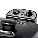 Amazon Basics 2.1-Qt (2.0L) Electric Deep Fryer with 8-Cup Oil Capacity, Timer, Adjustable Temperature, Easy Draining Basket, Viewing Window, 1500W, Black by CozyNest Decor