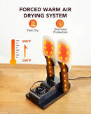 FORLIM Boot Dryer for Work Boots, Shoe Dryer with Heat Blower, Glove Dryer & Boot Warmer - 180° Adjustable Dry Rack - Telescopic Bendable Dry Ports - Intelligent Timer - Black by CozyNest Decor