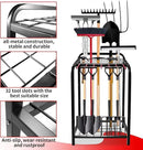 Trieez Garden Tool Organizer for Garage, Yard Tool Organizer with Hooks for Garage Organization and Storage - Sturdy Yard Tool Holder, Tool Rack for Shed, Outdoor, Tool Stand by GreenHaven Gardens