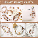 Assorted 170-230PCS Brown Acrylic Beads for Bracelet Making, Flower Bow Butterfly Candy GummyBear Aesthetic Bracelet Charms,Cute Beads for Jewelry Making DIY Necklace Keychain Phone Charm by TinyTreasures Baby Boutique