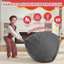 2FT Bean Bag Chair, Comfy Bean Bag Chairs with Memory Foam Filled, Fluffy Beanbag Sofa with Dutch Velvet Cover, Teardrop BeanBag Chairs for Living Room, Playroom - Grey by TinyTreasures Baby Boutique