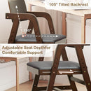 Solid Wood High Chair for Toddlers to Teens, Adjustable Height Toddler Dining Chair, Easy to Clean Toddler Highchair with Removable PU Cushion for Dining, Studying, Step Tool, Walnut by TinyTreasures Baby Boutique