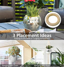 8" Silver Disco Ball Planter with Hanging Rope, Hanging Chain, Hook, Circle | for Decoration by GreenHaven Gardens