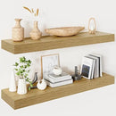 Heimlove 32 Inch Floating Shelves for Wall,Oak 9.3" Deep Floating Shelf Set of 2,Wall Mounted Shelves for Bathroom Bedroom Living Room Kitchen Office,Shelf for Books Storage Room,Home Decor by CozyNest Decor